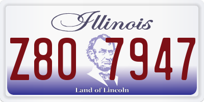 IL license plate Z807947
