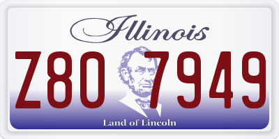 IL license plate Z807949