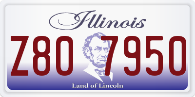 IL license plate Z807950