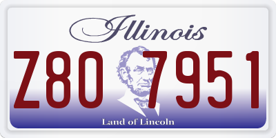IL license plate Z807951