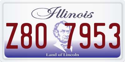 IL license plate Z807953