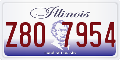 IL license plate Z807954