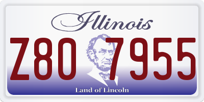 IL license plate Z807955