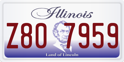 IL license plate Z807959