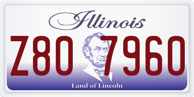 IL license plate Z807960