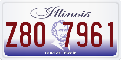 IL license plate Z807961