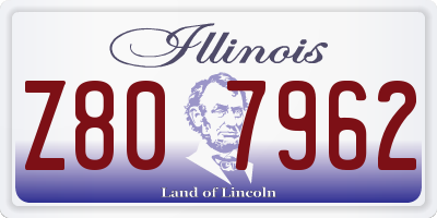 IL license plate Z807962