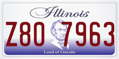 IL license plate Z807963