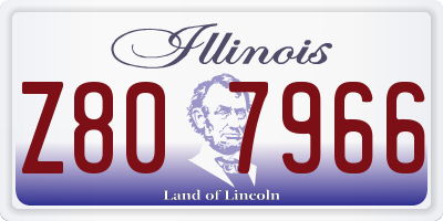 IL license plate Z807966