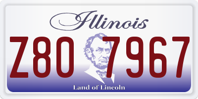 IL license plate Z807967