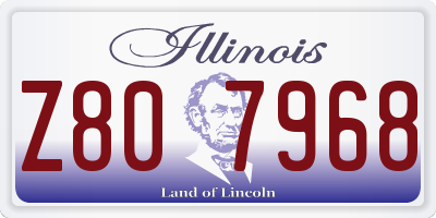 IL license plate Z807968