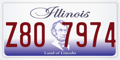 IL license plate Z807974