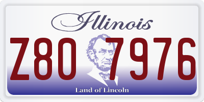 IL license plate Z807976