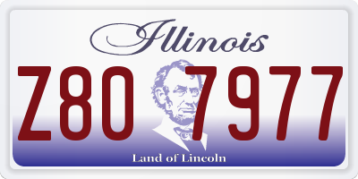 IL license plate Z807977