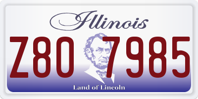 IL license plate Z807985