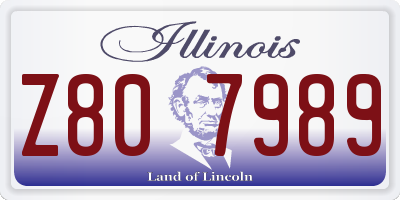IL license plate Z807989