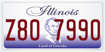 IL license plate Z807990