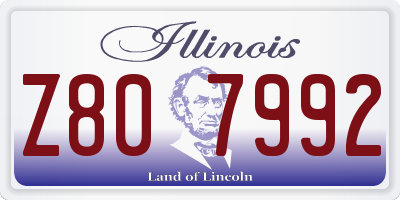 IL license plate Z807992