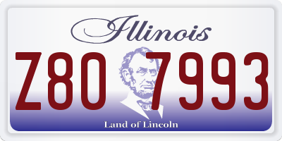 IL license plate Z807993
