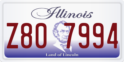 IL license plate Z807994