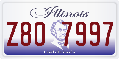 IL license plate Z807997