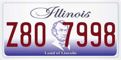 IL license plate Z807998