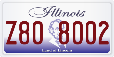 IL license plate Z808002