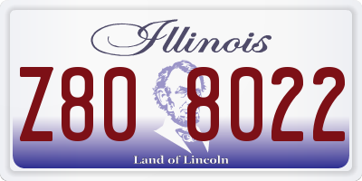 IL license plate Z808022