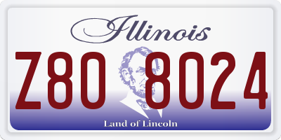 IL license plate Z808024