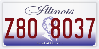 IL license plate Z808037