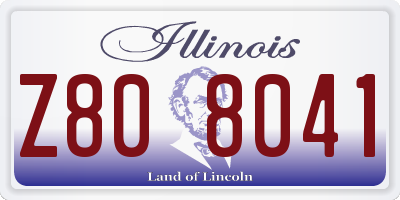 IL license plate Z808041