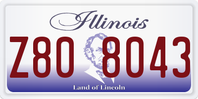 IL license plate Z808043