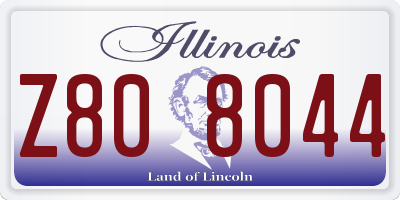 IL license plate Z808044