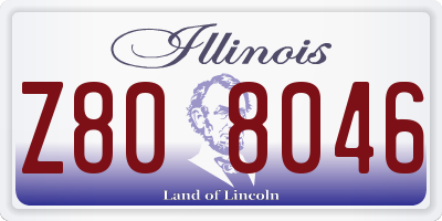 IL license plate Z808046