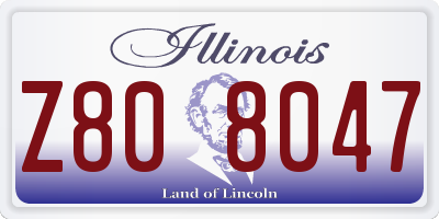 IL license plate Z808047
