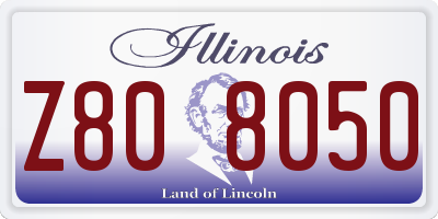 IL license plate Z808050
