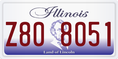 IL license plate Z808051