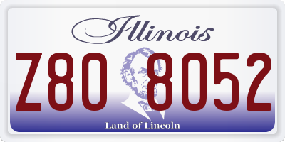 IL license plate Z808052