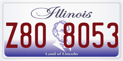 IL license plate Z808053