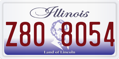 IL license plate Z808054