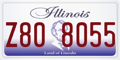 IL license plate Z808055