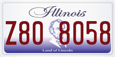 IL license plate Z808058