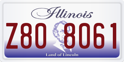 IL license plate Z808061