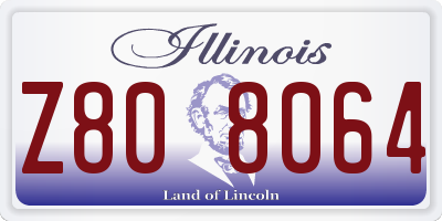 IL license plate Z808064