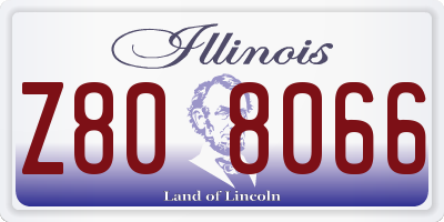 IL license plate Z808066