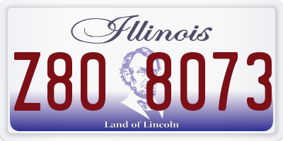 IL license plate Z808073