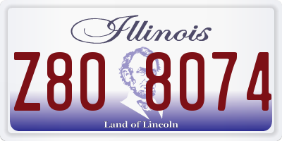 IL license plate Z808074