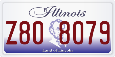 IL license plate Z808079