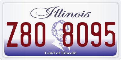 IL license plate Z808095