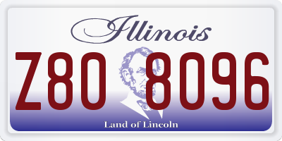 IL license plate Z808096